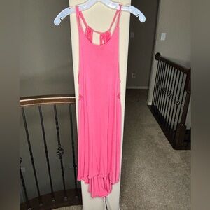 CC O’Neill Pink Crochet Low Back Dress NWT